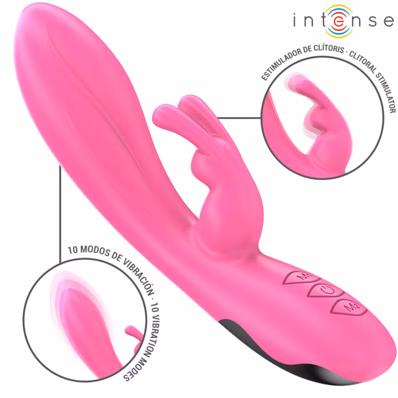 Intense Randall Rabbit Vibrator med 10 Vibrationslägen – Rosa Rabbit Dildo för Intensiv Njutning