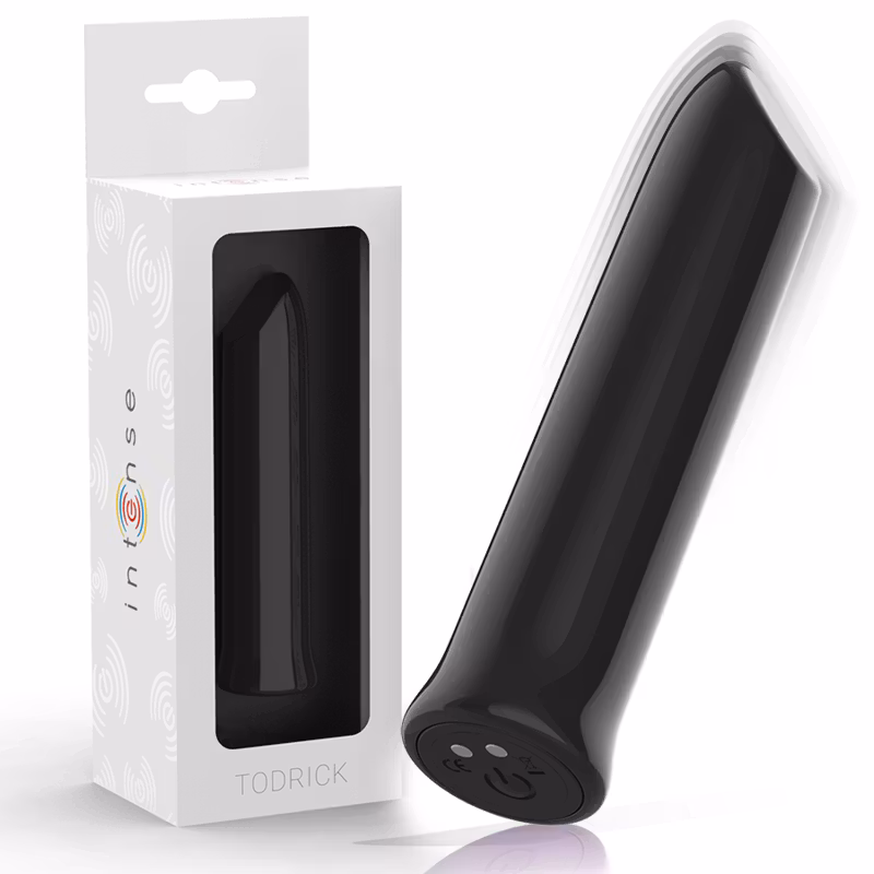 Svart klitorisstimulator Todrick Pink för kvinnor – kompakt bullet vibrator med kraftfulla vibrationer, ergonomisk design och kroppssäkra material.
