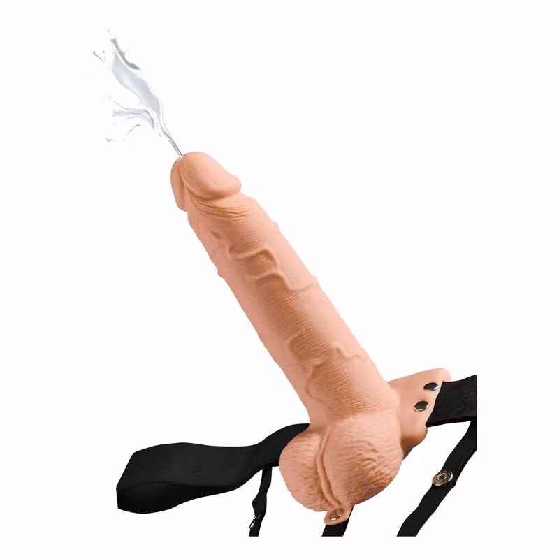 fetish-fantasy-sprutdildo-19cm-med-pung-justerbar-sele-framsida