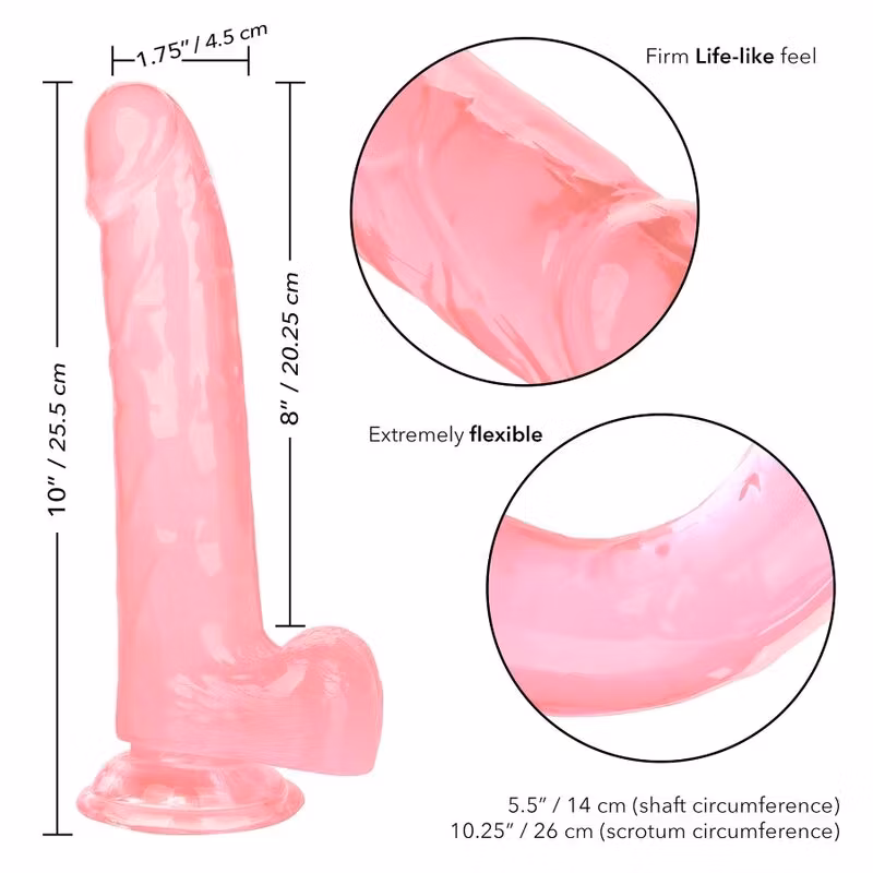 Rrosa dildo från CalExotics med realistisk form och 20,3 cm längd