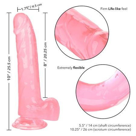 Köp CalExotics Size Queen Dildo Rosa 20,3 cm – Stora Rosa Dildo för Intensiv Njutning