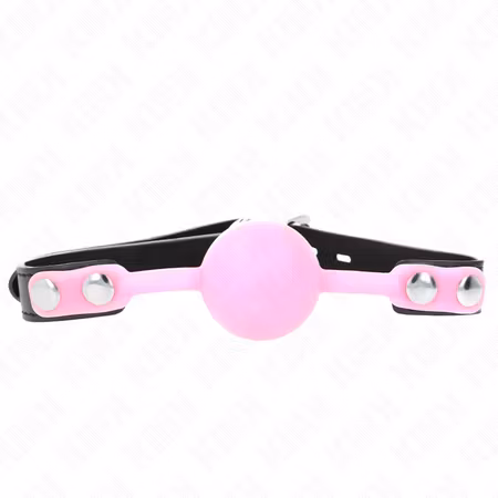 KINK Luminous Gag Ball i Kroppsvänlig Silikon  4 cm – Justerbar Rem 60 x 2 cm, Mjuk & Säker BDSM Munkavle