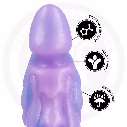 EPIC dildo Sapphire Lunar Glow – elegant, mjuk och detaljerat utformad för intensiv stimulans.