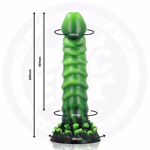 Detaljerad bild av EPIC Caelion dildo, ergonomiskt formad för djup stimulans