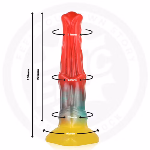 Aethon Glow – stor och kraftfull dildo i silikon med skimrande finish