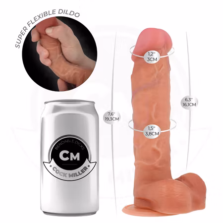 COCK MILLER - HYPERREALISTISK ARTICULERBAR DILDO 19,3 CM