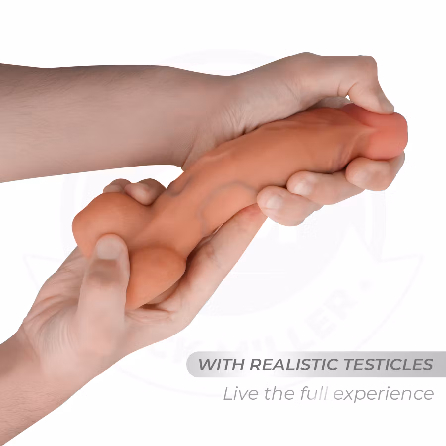 Hyperrealistisk dildo 17,8 cm med flexibel kärna för anpassad stimulans