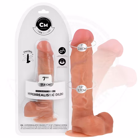 COCK MILLER - HYPERREALISTISK BÖJBAR DILDO 17,8 CM