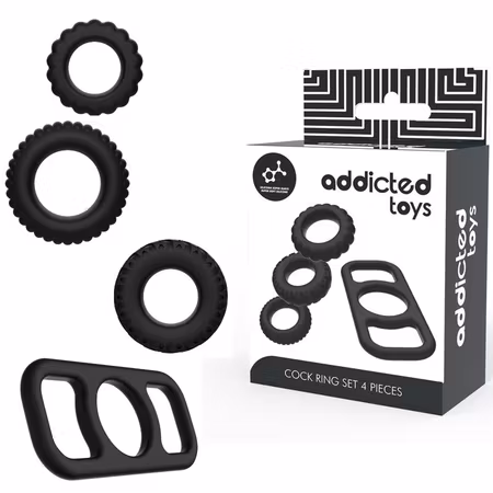 ADDICTED TOYS - PENISRING SET 4 STYCKEN