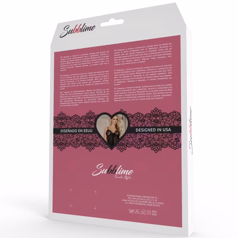 Subblime Lingerie svart babydoll – lyxig och sexig nattklädsel