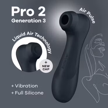 Satisfyer – Pro 2 Generation 3 med Liquid Air-teknologi, svart
