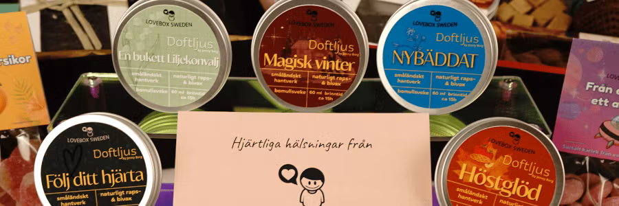 Skicka svensktillverkat doftljus som present!