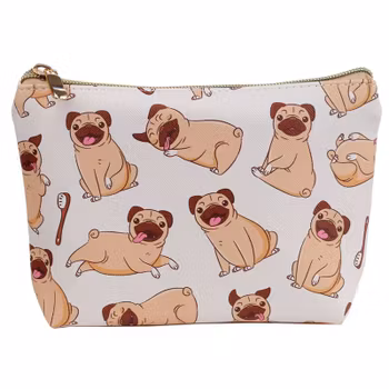 Gullig Mops necessär 12x18x4 cm