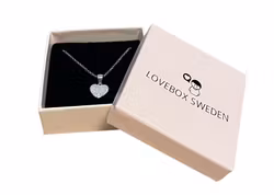 Silverhalsband hjärta
