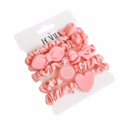 Rosa hårsnoddar 5pack