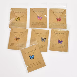 Fjäril halsband "Make a wish"