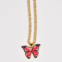 Fjäril halsband "Make a wish"