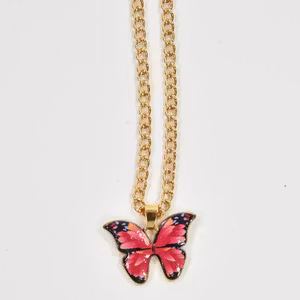 Fjäril halsband "Make a wish"