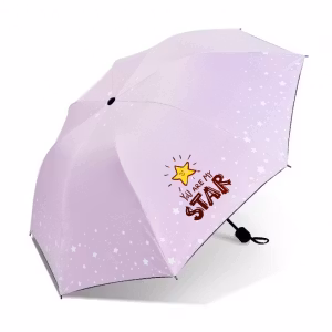 Lila paraply "Du är min stjärna"