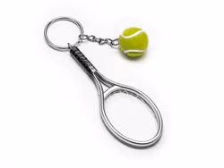 Nyckelring tennisboll och tennisracket