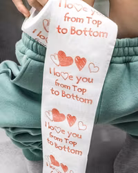 Toalettpapper "I love you"