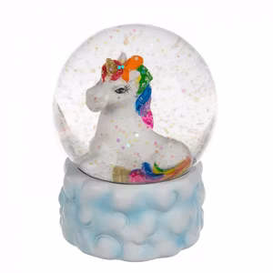 "Snöglob" Glitter Enhörning