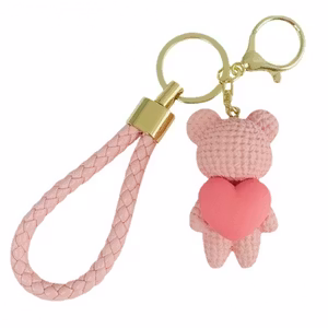Nyckelring nalle med hjärta
