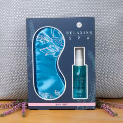 Spa presentset ögonmask och kuddspray