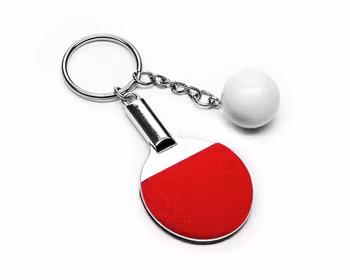 Nyckelring pingisracket och pingisboll