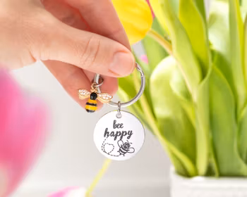 Nyckelring Bee Happy