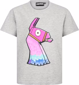 Fortnite T-shirt Grå med stor lama