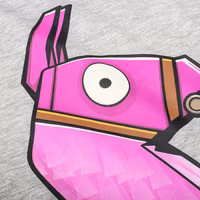 Fortnite T-shirt Grå med stor lama