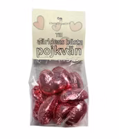 Mælkechokoladehjerter med besked