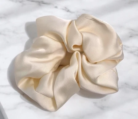 Scrunchie stor beige