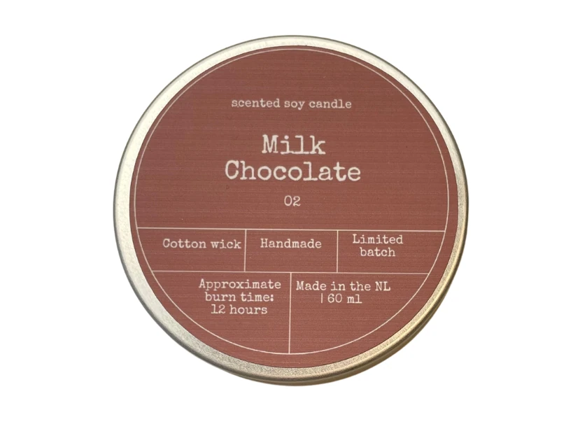 Sojavokslys i dåse - mælkechokolade