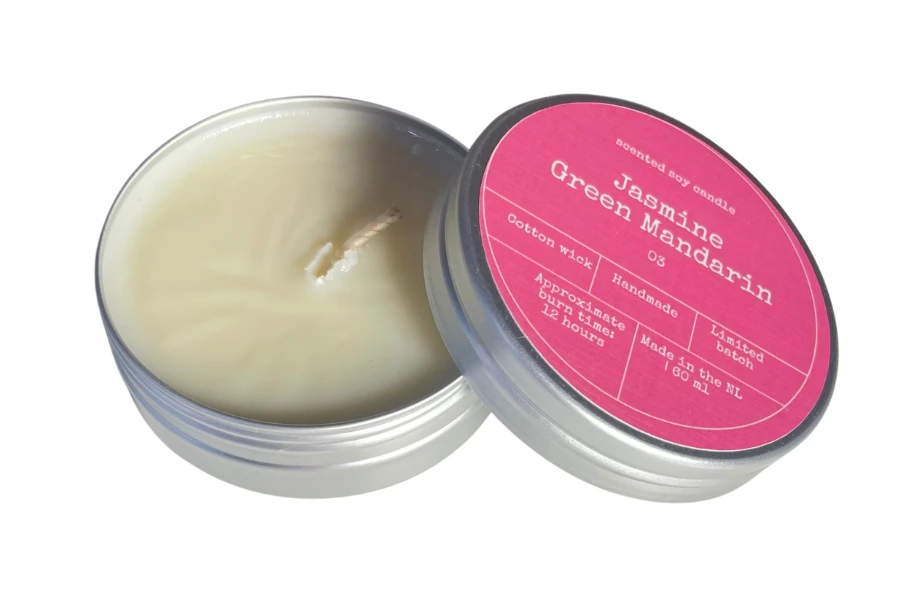 Sojavaxljus i plåtburk - Jasmine o Mandarin