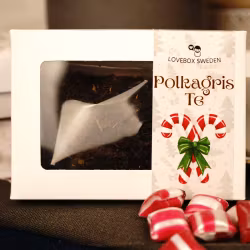 Julte med polkagrissmak