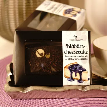Blåbärscheesake - svart te med smak av blåbärscheesecake