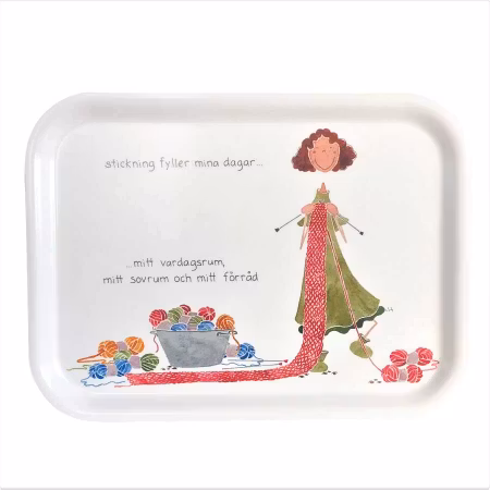 Frukostbricka Stickning