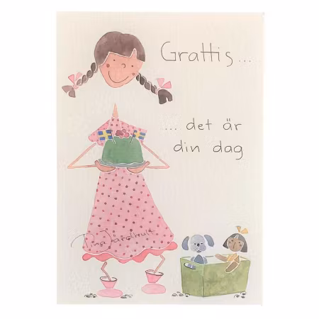 Enkelkort Grattis, flicka