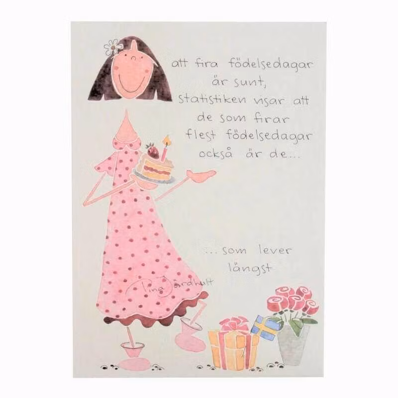 Enkelkort Att fira födelsedagar...