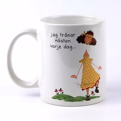 Mugg Jag tränar nästan varje dag Tina Järdhult