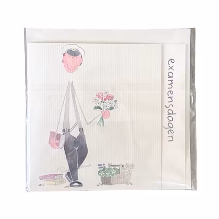 Dubbelkort med kuvert Examensdagen, kille