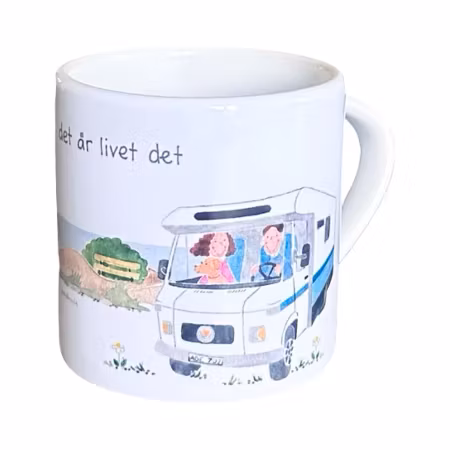Kaffemugg Husbil, 180 ml