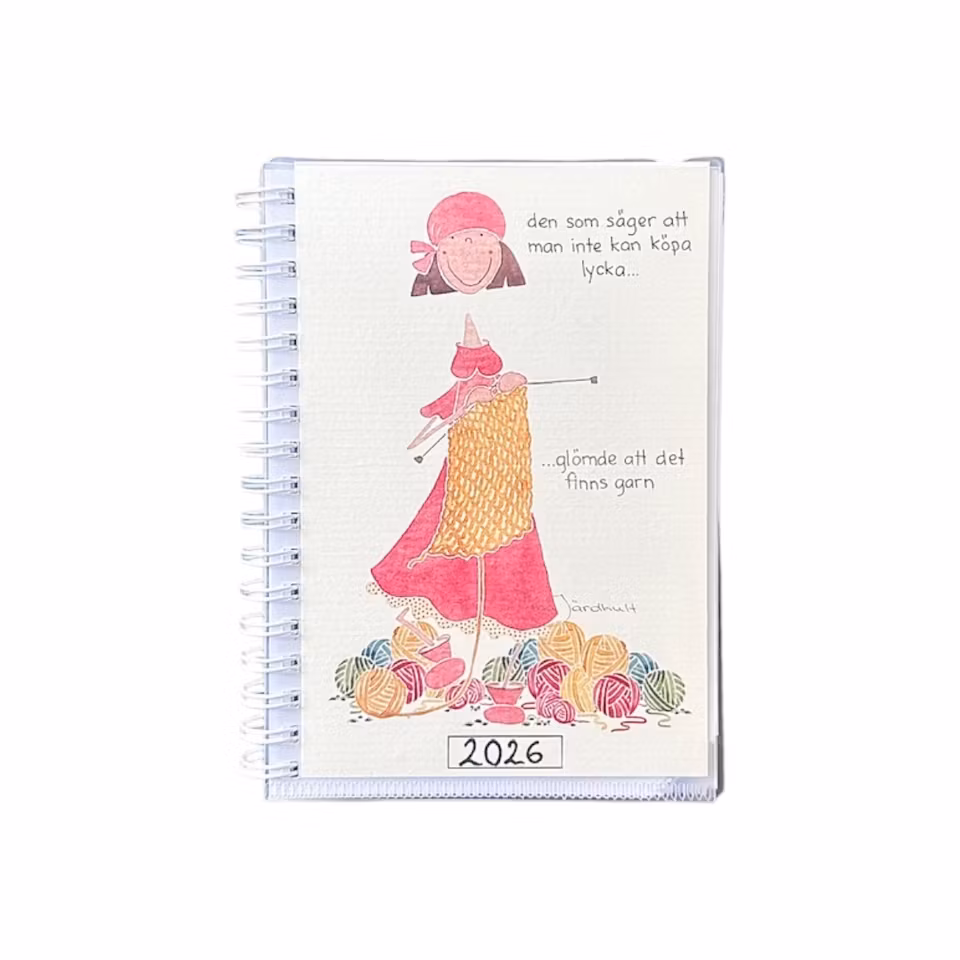 Skrivkalender 2026, A5, A6 Garnlycka