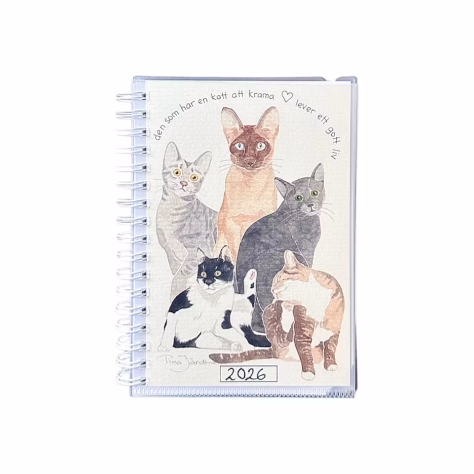 Skrivkalender 2026 A5, A6 Katt