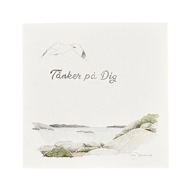 Dubbelkort med kuvert, Kondoleanskort, Tänker på dig