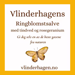 Vlinderhagens Ringblomstsalve med tindved og rose geranium 15ml/30ml/60ml