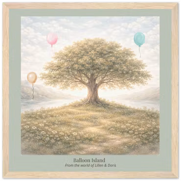 Balloon Island – Storybook Art Print