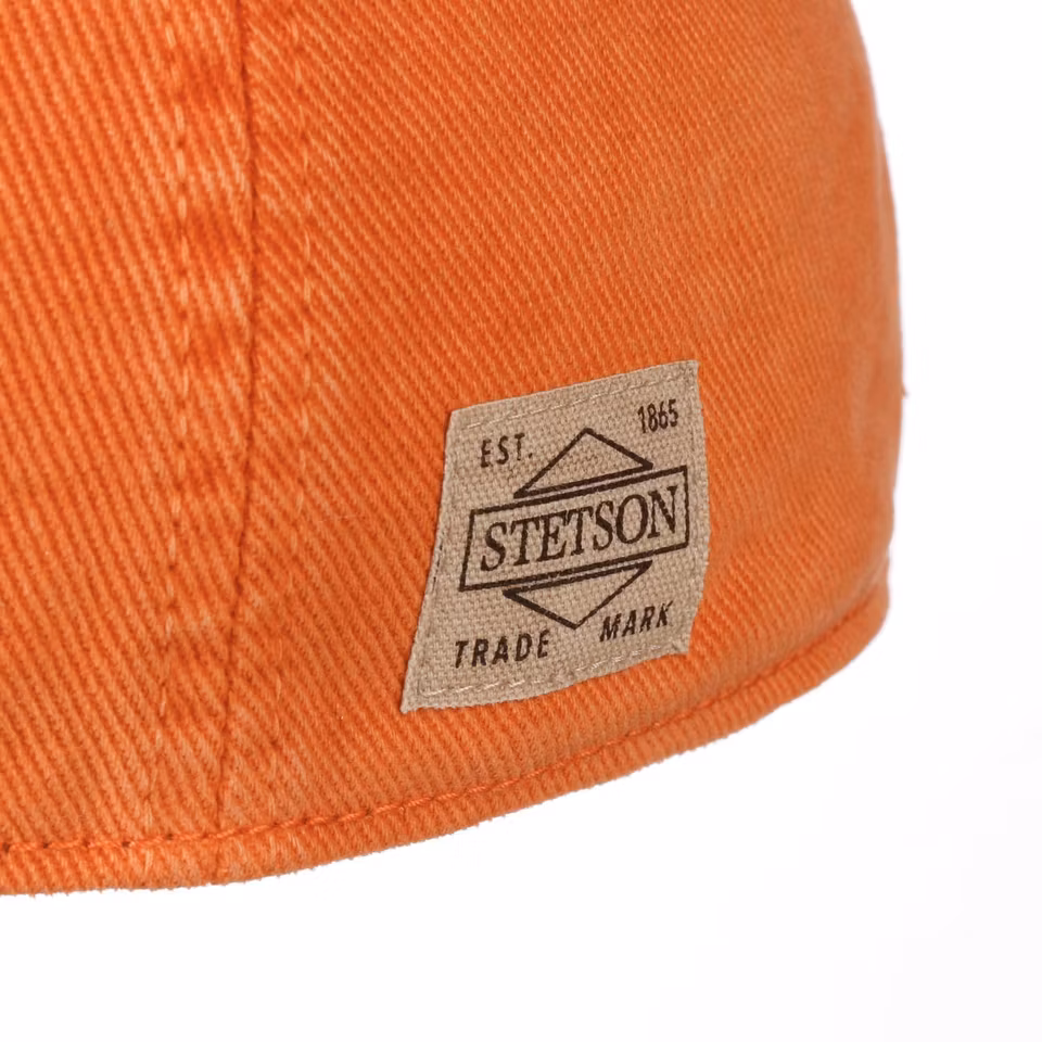 Texas Soft Vintage Bomulls Flat Cap Orange - Stetson
